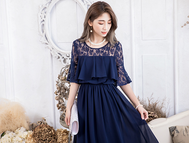 結婚式 ドレス ワンピース パーティードレス 結婚式 お呼ばれ ロング 大きいサイズ お呼ばれ レース ドレス マキシ ロングドレス オケージョン 女子会 食事会