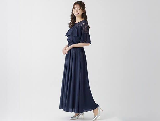 結婚式 ドレス ワンピース パーティードレス 結婚式 お呼ばれ ロング 大きいサイズ お呼ばれ レース ドレス マキシ ロングドレス オケージョン 女子会 食事会