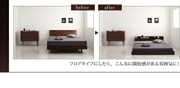 ★動作確認済み 棚・コンセント付きフロアベッド 国産カバーポケットコイルマットレス付き セミダブル 【FKP9193498030】(33605円)