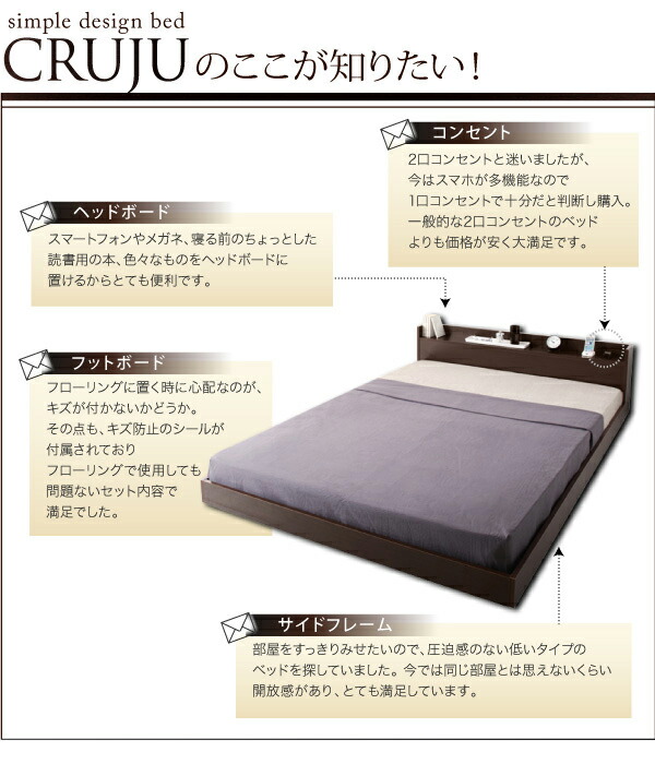 ★動作確認済み 棚・コンセント付きフロアベッド 国産カバーポケットコイルマットレス付き セミダブル 【FKP9193498030】(33605円)