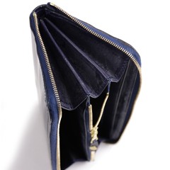 【美品✨】グレンロイヤル 長財布 エンボス ラウンジジップ ブライドルレザー 紺 美品✨】グレンロイヤル 長財布 エンボス ラウンジジップ ブライドル