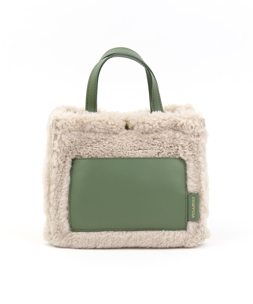 VIOLAd'ORO（ヴィオラドーロ） ボアトートバッグ ショルダーバッグ