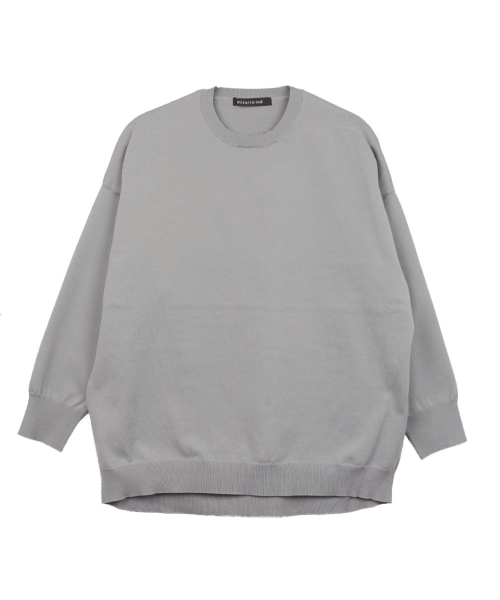 ミズイロインド クルーネックワイドプルオーバー mizuiro ind 2025秋冬