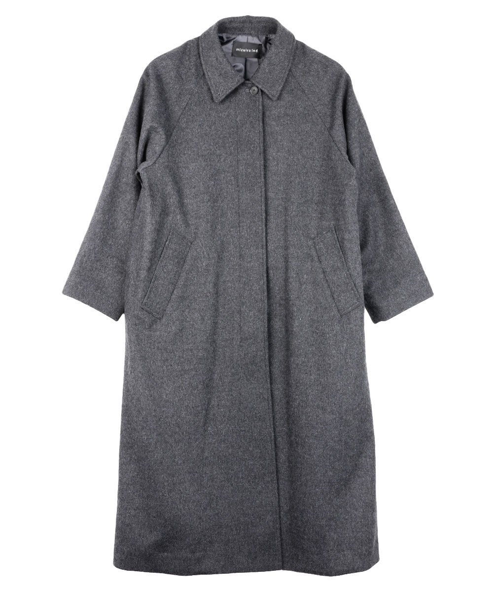 ミズイロインド ウールブレンドバルマカーンコート mizuiro ind 2025