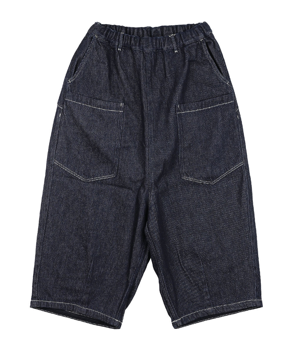 今期 tumugu（ツムグ） スラブヤーンデニム 8分丈パンツ インディゴ TUMUGU（ツムグ） スラブヤーンデニム 8分丈パンツ / レディース