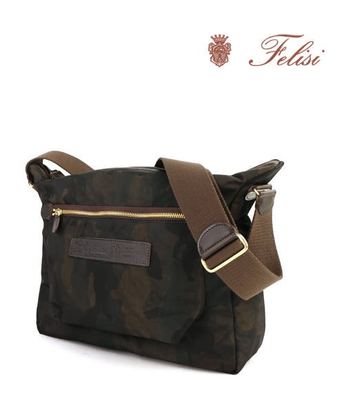 フェリージ Felisi カモフラージュ ナイロン レザー ショルダー フェリージ Felisi カモフラージュ ナイロン レザー ショルダー
