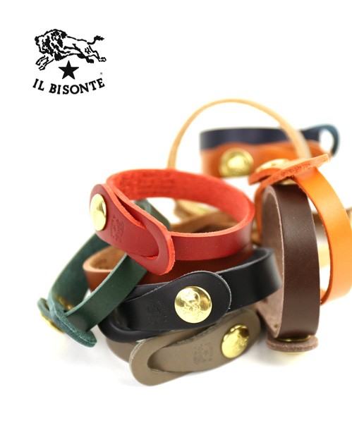 IL BISONTE（イルビゾンテ） レザーコンチョ付きブレスレット