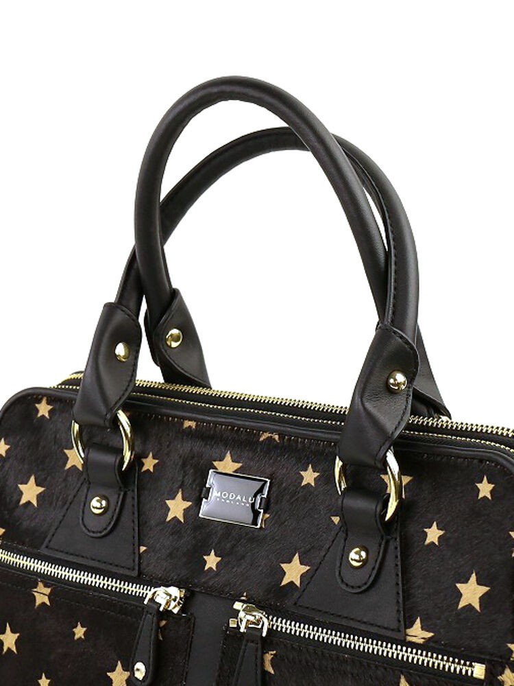 MODALU(モダルー) レザー星柄ハラコハンドバッグ・MH4572-CAD-3361402 