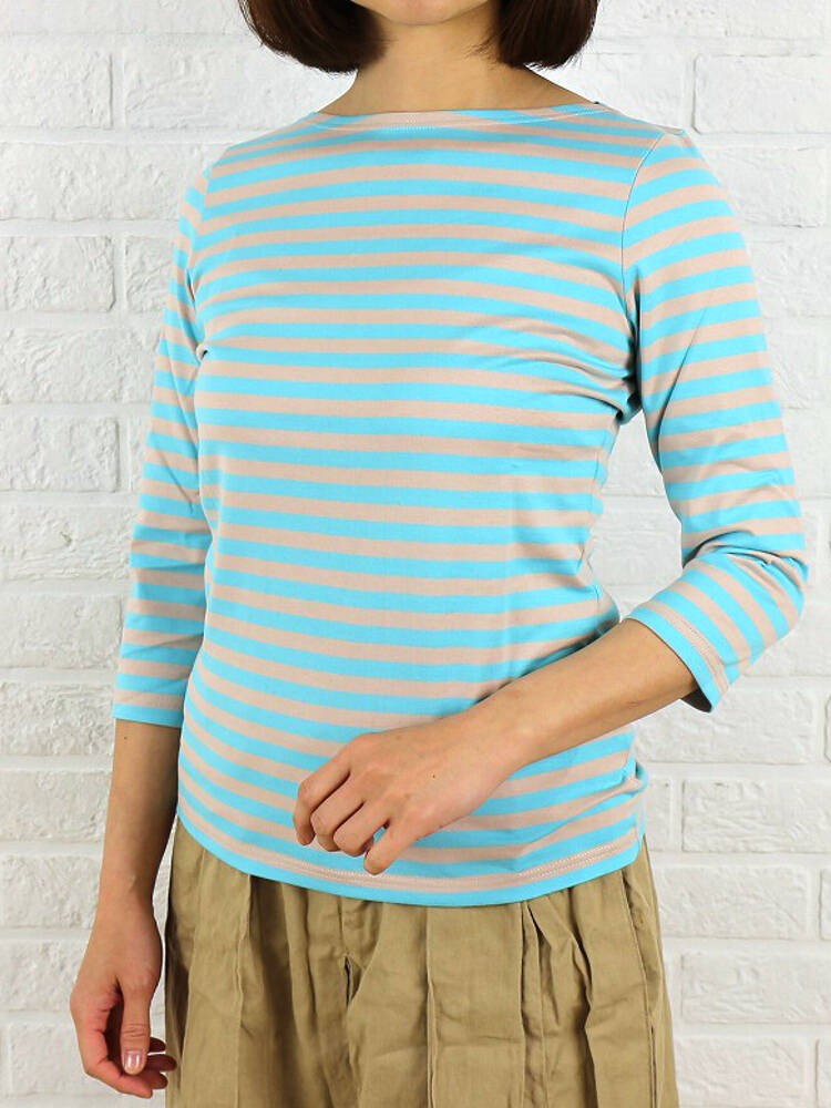 大得価HOT】 marimekko(マリメッコ)コットン 7分袖 ボートネック 