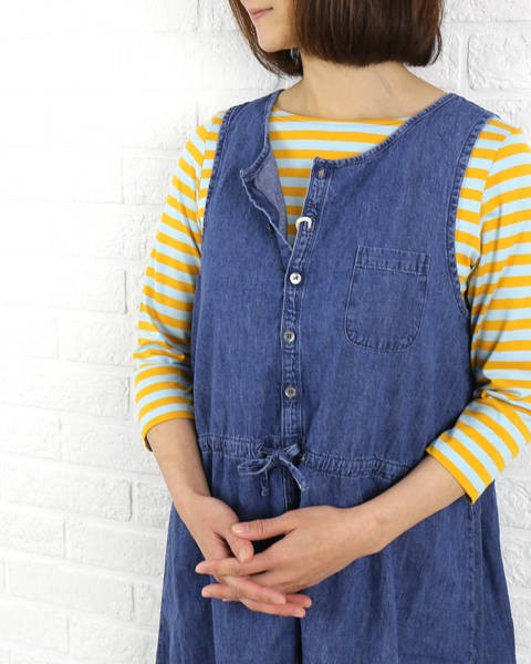 大得価HOT】 marimekko(マリメッコ)コットン 7分袖 ボートネック 