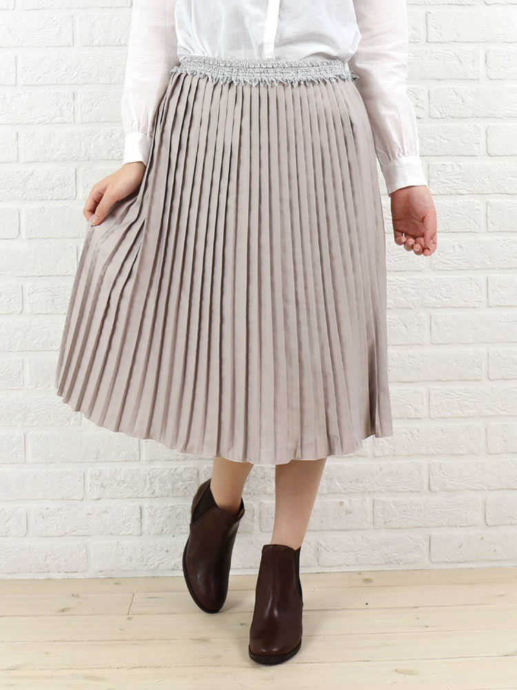 新品【Bon Vieux Temps　ボンビュータン】プリーツロングスカート 新品【Bon Vieux Temps ボンビュータン】プリーツロングスカート