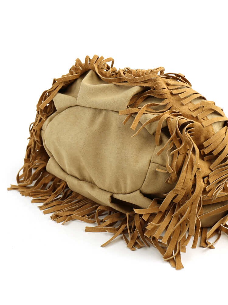 Meissi（メイシ） MEISSI(メイシ)ピッグスエード フリンジ 巾着