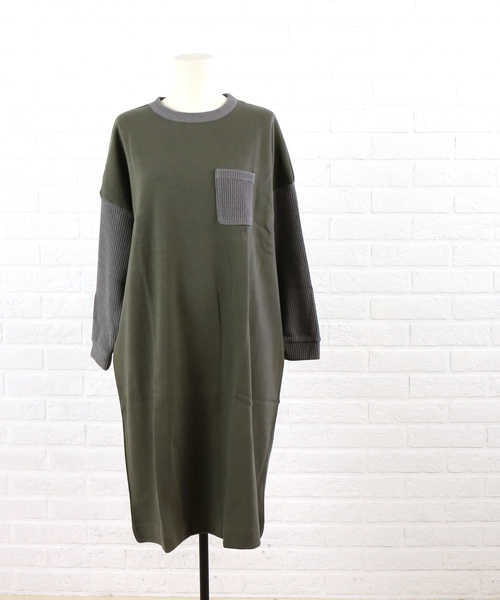 Par Ici パーリッシィ コットン リブニットポッケ ワンピース 50 01op045 15 2 レディース Etre Par Bleu Comme Bleu 通販 Paypayモール