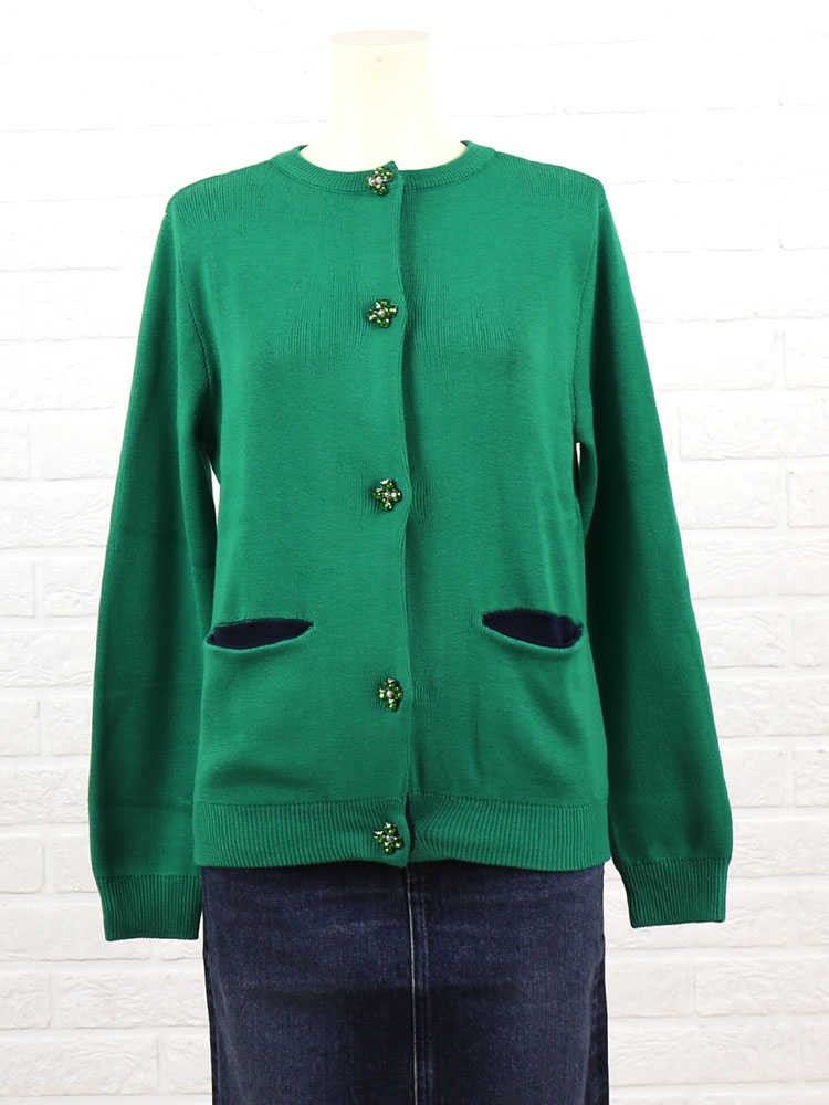 アイテムと Style Etre Par Bleu Comme Bleu 通販 Paypayモール Zampa For The Holidays スタイルザンパフォーザホリデイズ アクリル綿 配色 ビジューボタン クルーネックカーディガン Z レディース スメです Theboxingtribune Com