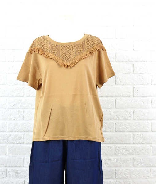 格安正規品 LHELBIE(レルビエ)レーヨン綿 フリンジ プルオーバー・54007T-3221601 etre!par bleu comme bleu - 通販 - PayPayモール 格安新作
