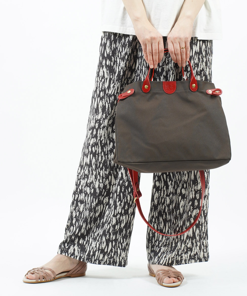 IL BISONTE イルビゾンテ コットンキャンバス トートバッグ レディース