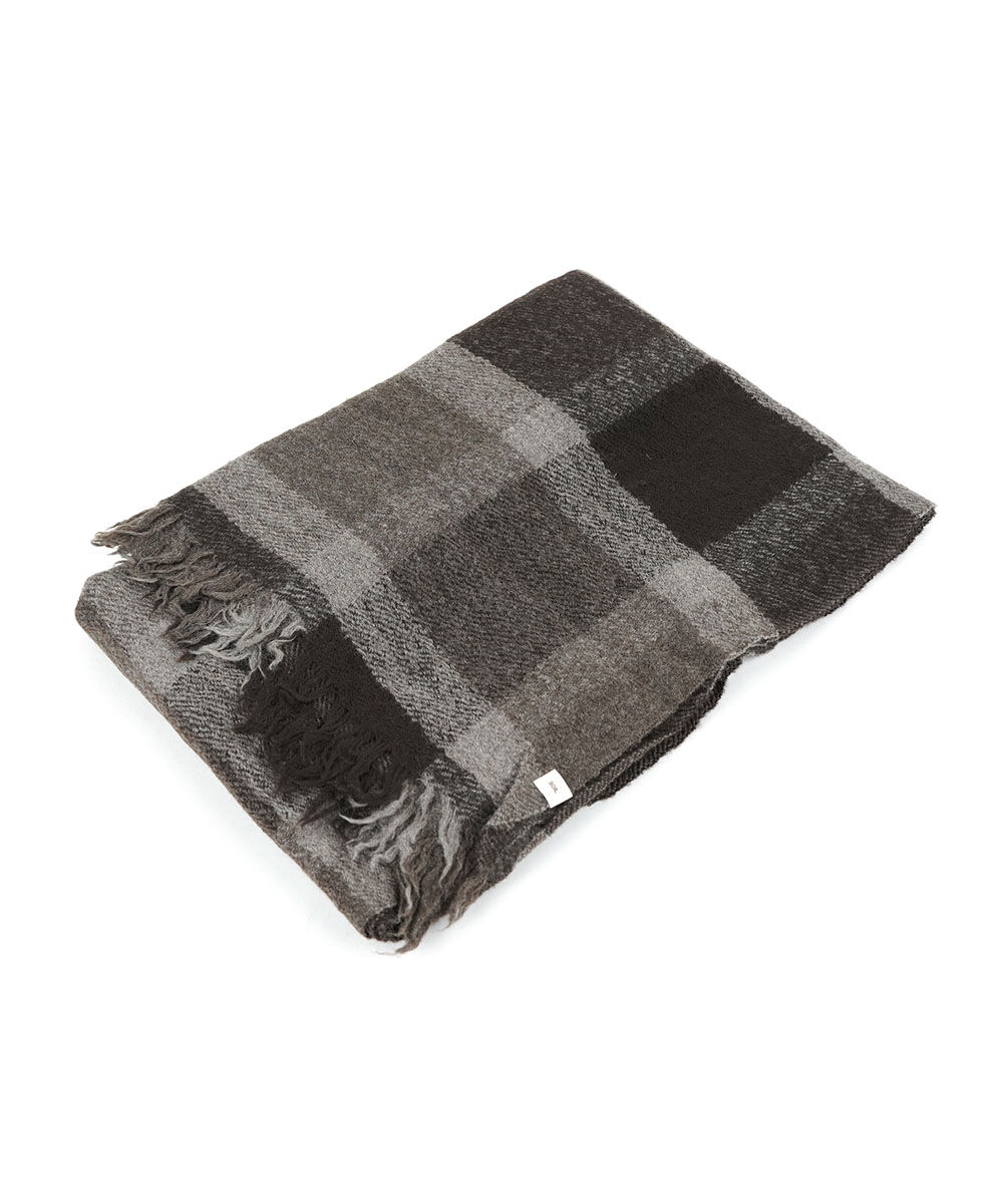 SOIL(ファッション) ソイル BOILED WOOL BIG CHECK STOLE SOIL