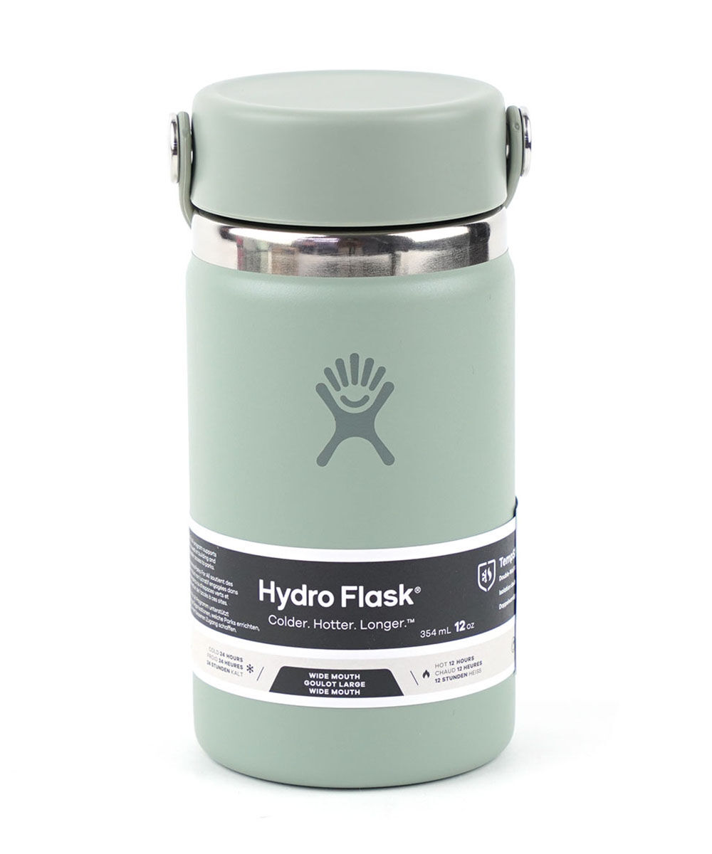 【新品未使用】Hydro Flask Green Fiddler's | Mug Travel Flask Hydro オリーブグリーン　　水色 oz 12 弁当箱・水筒