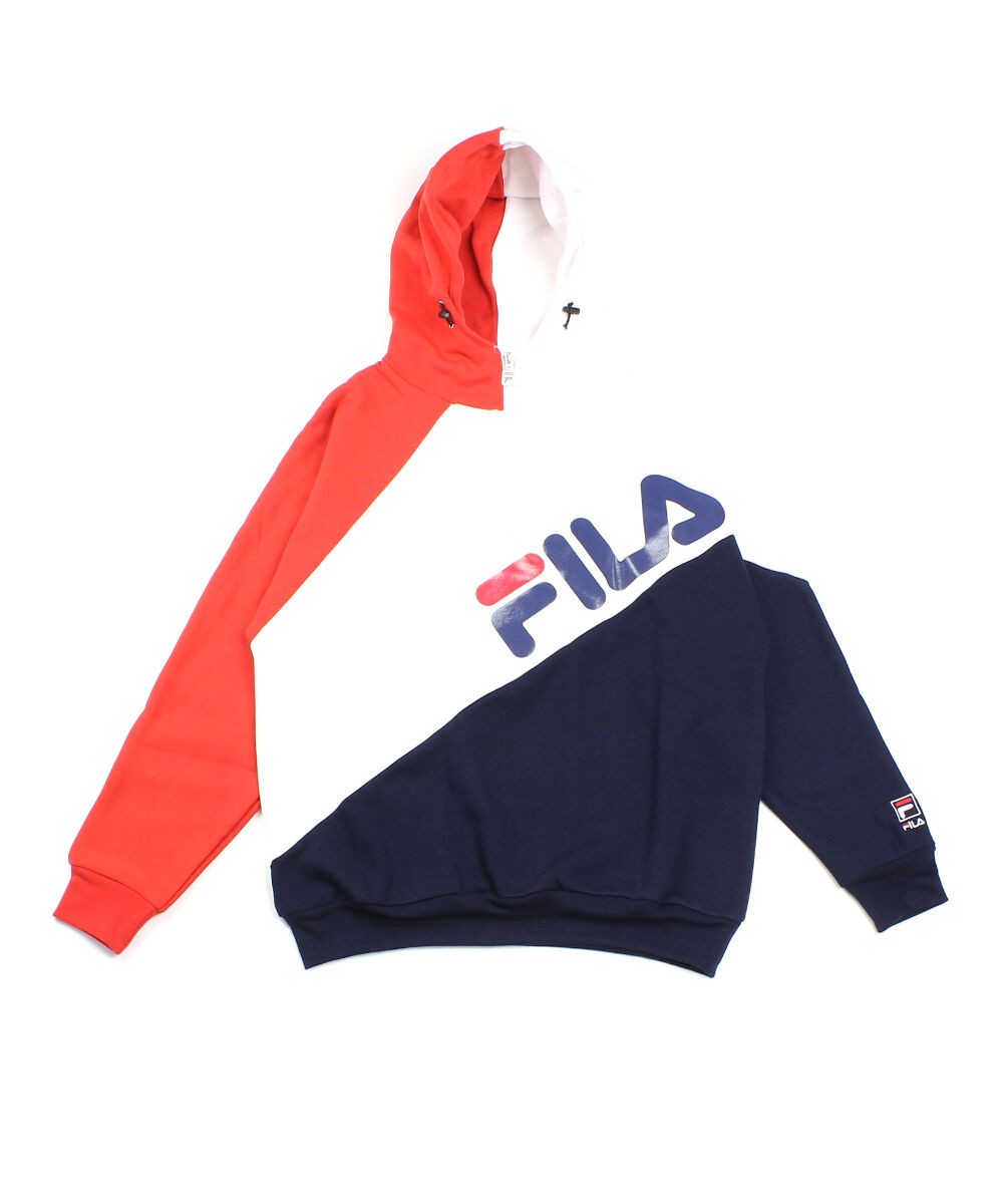 あしらった フィラ スウェットパーカー プルオーバーパーカー FILA