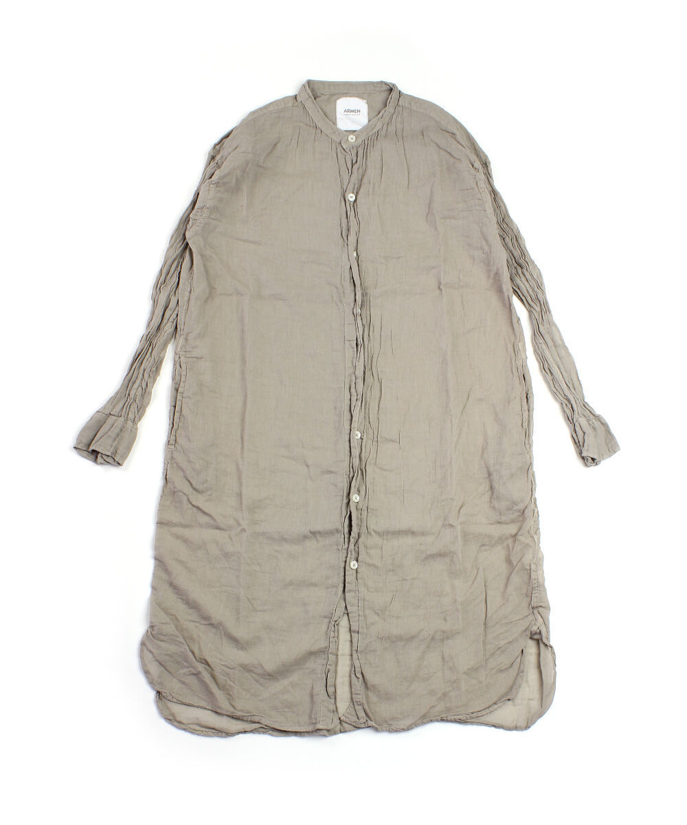 ARMEN アーメン バンドカラーシャツ ロングシャツ チュニック
