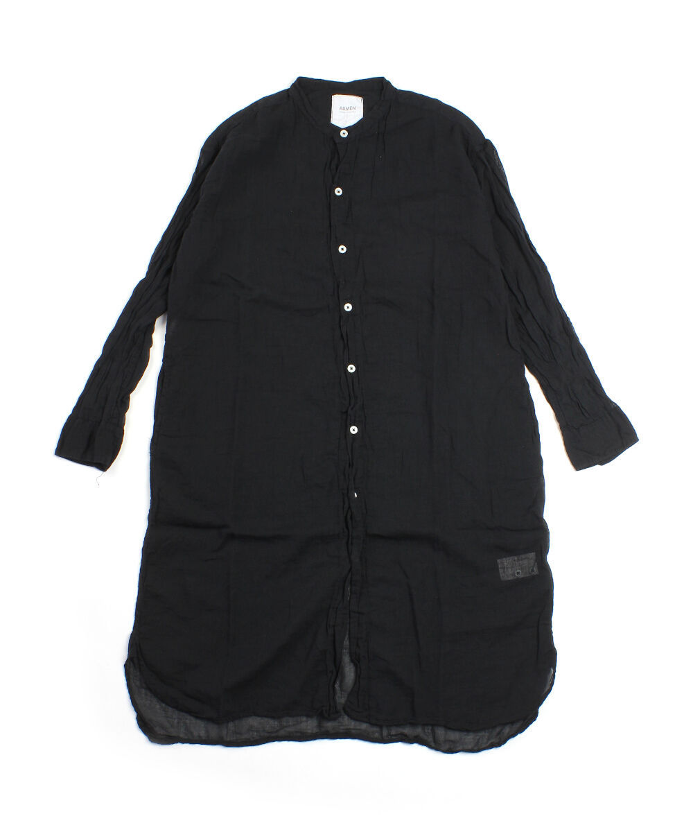 ARMEN（アーメン） バンドカラーシャツ ロングシャツ チュニック