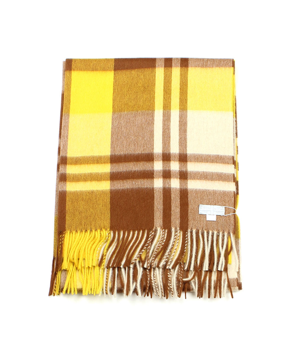 ジョシュアエリス カシミヤ大判ストール 51574 イエロー 新品未使用