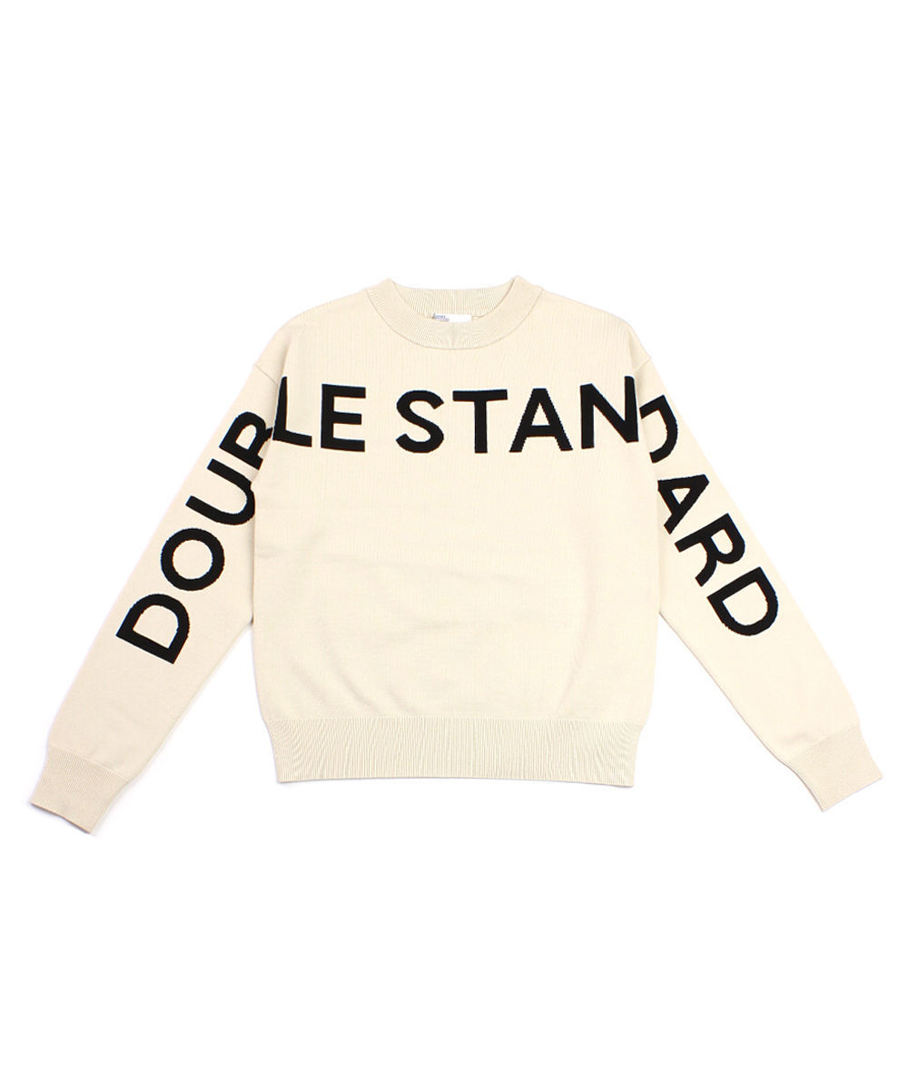 ダブルスタンダードクロージング ダブルジャガードニット ロゴ ニット プルオーバー DOUBLE STANDARD CLOTHING レディース  国内正規品