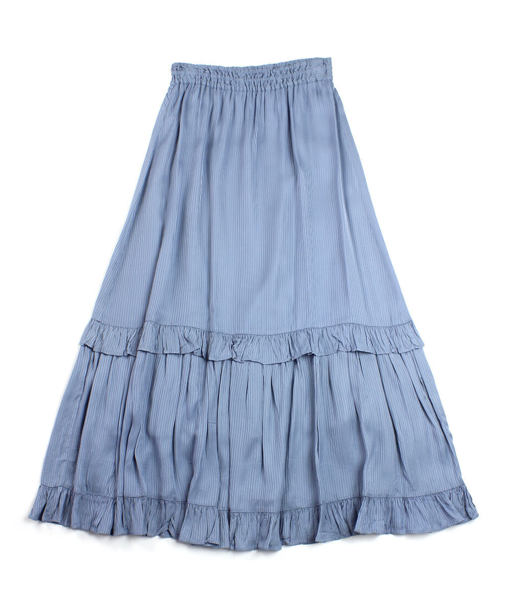 ヌキテパ フリルスカート ロングスカート Rayon Stripe Frill Skirt ne Quittez pas レディース 国内正規品