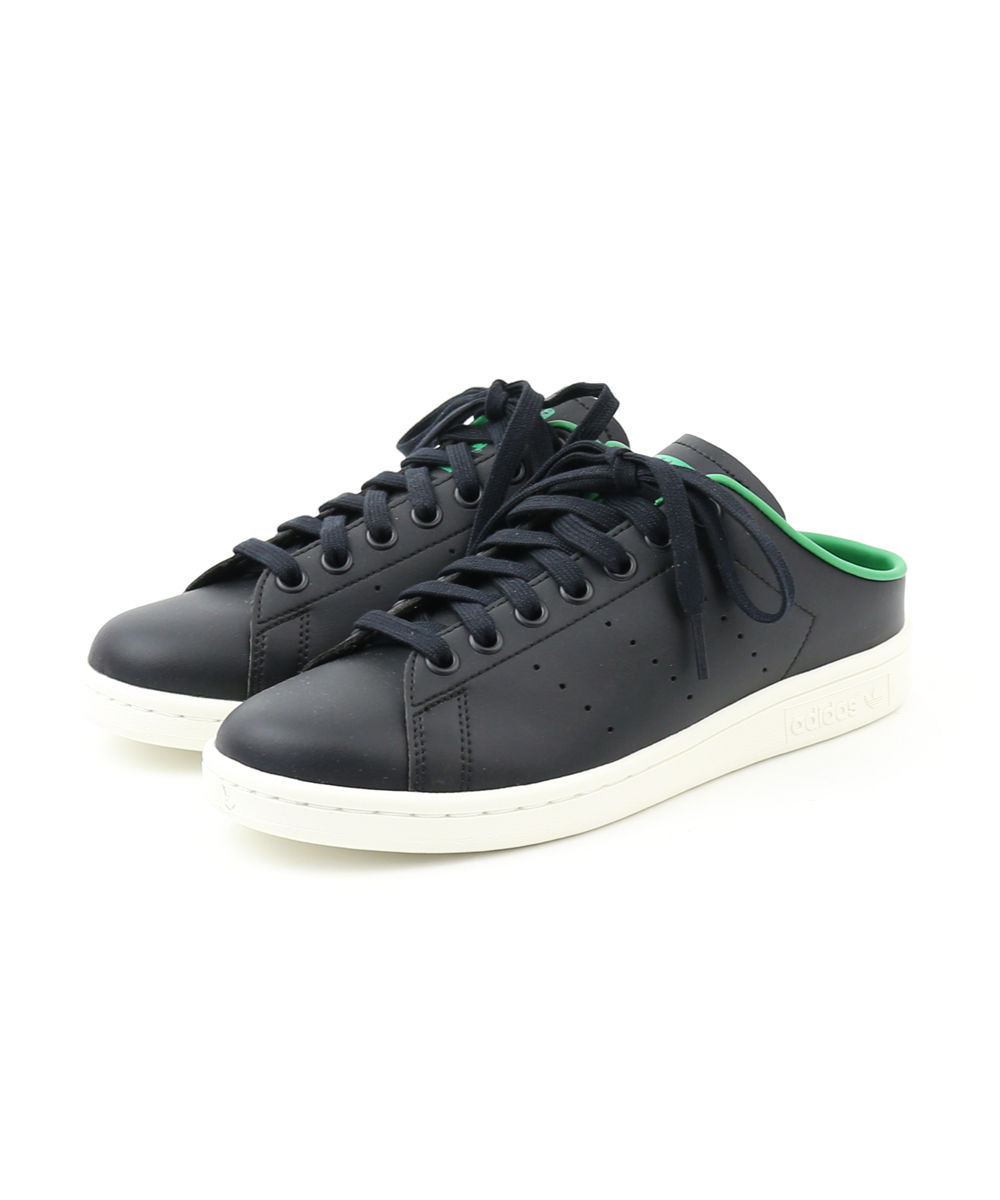 【美品】adidasアディダススタンスミスミュール黒×緑 black&green アディダス スリッポン スニーカー 靴 スタンスミス ミュール STAN