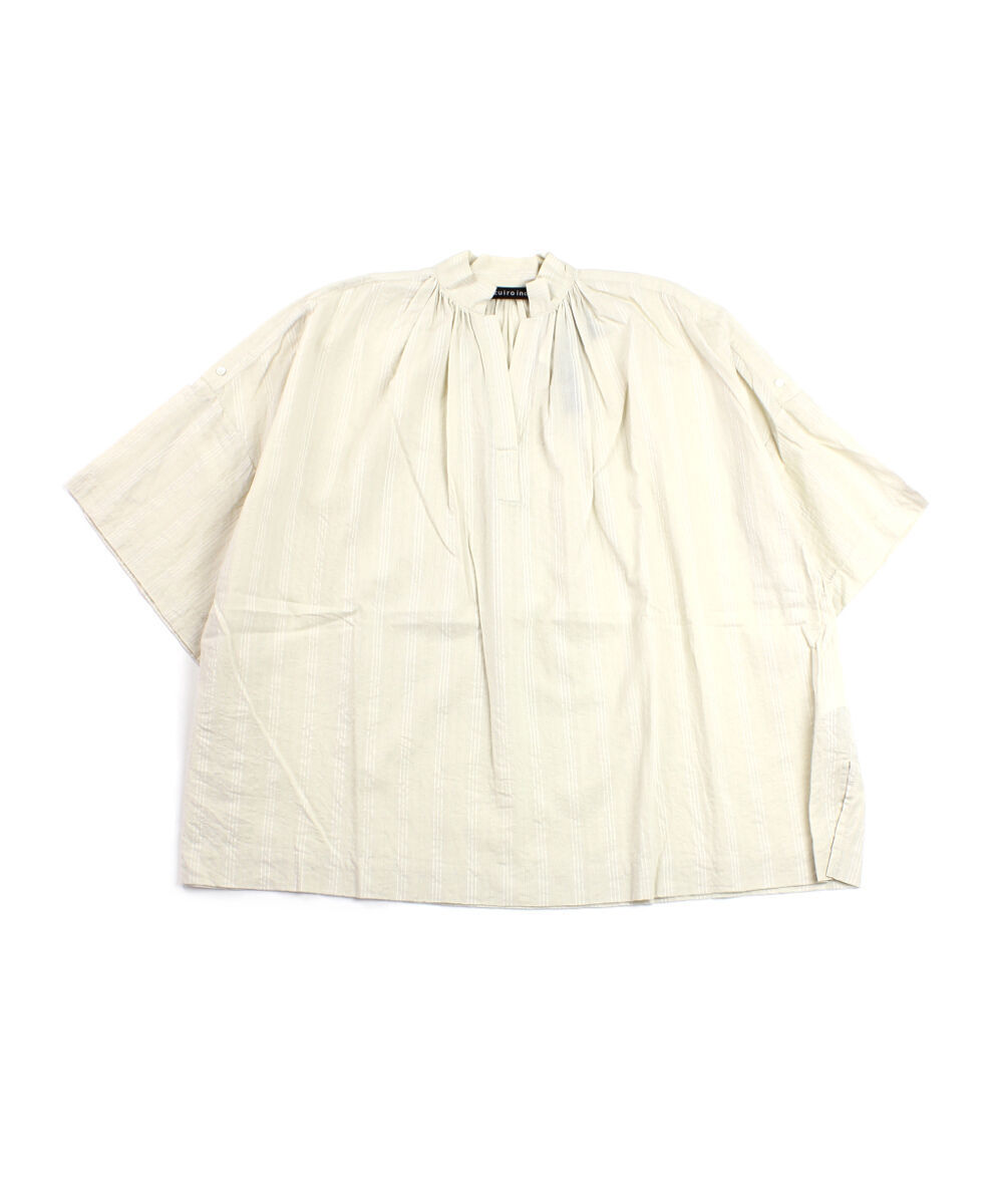 ミズイロインド ワイドシャツ スキッパーシャツ mizuiro ind