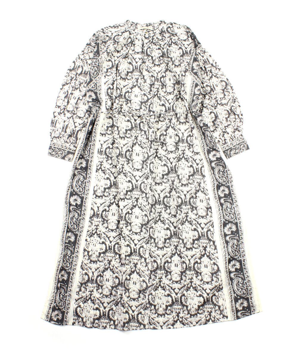 ヌキテパ スリットワンピース COTTON DOBBY STRIPE ETHNIC PRINT DRESS ne Quittez pas レディース  国内正規品