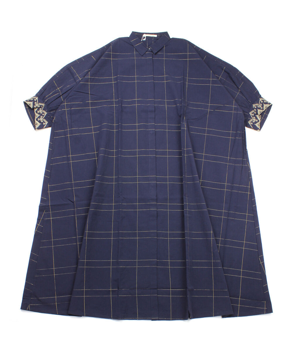 ヌキテパ シャツワンピース シャツドレス POPLIN CHECK EMB SHIRTS DRESS ne Quittez pas レディース  国内正規品 : 010412gd1 : etre!par bleu comme bleu - 通販 - Yahoo!ショッピング