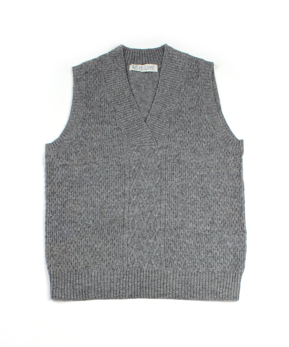 【74】　Midi Umi ベスト 50%OFF】MidiUmi ミディウミ コットン メッシュ ニット ベスト 1