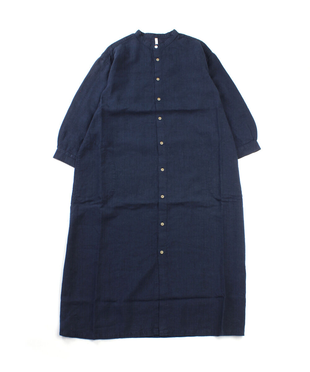 NATURAL LAUNDRY ナチュラルランドリー バンドカラーワンピース