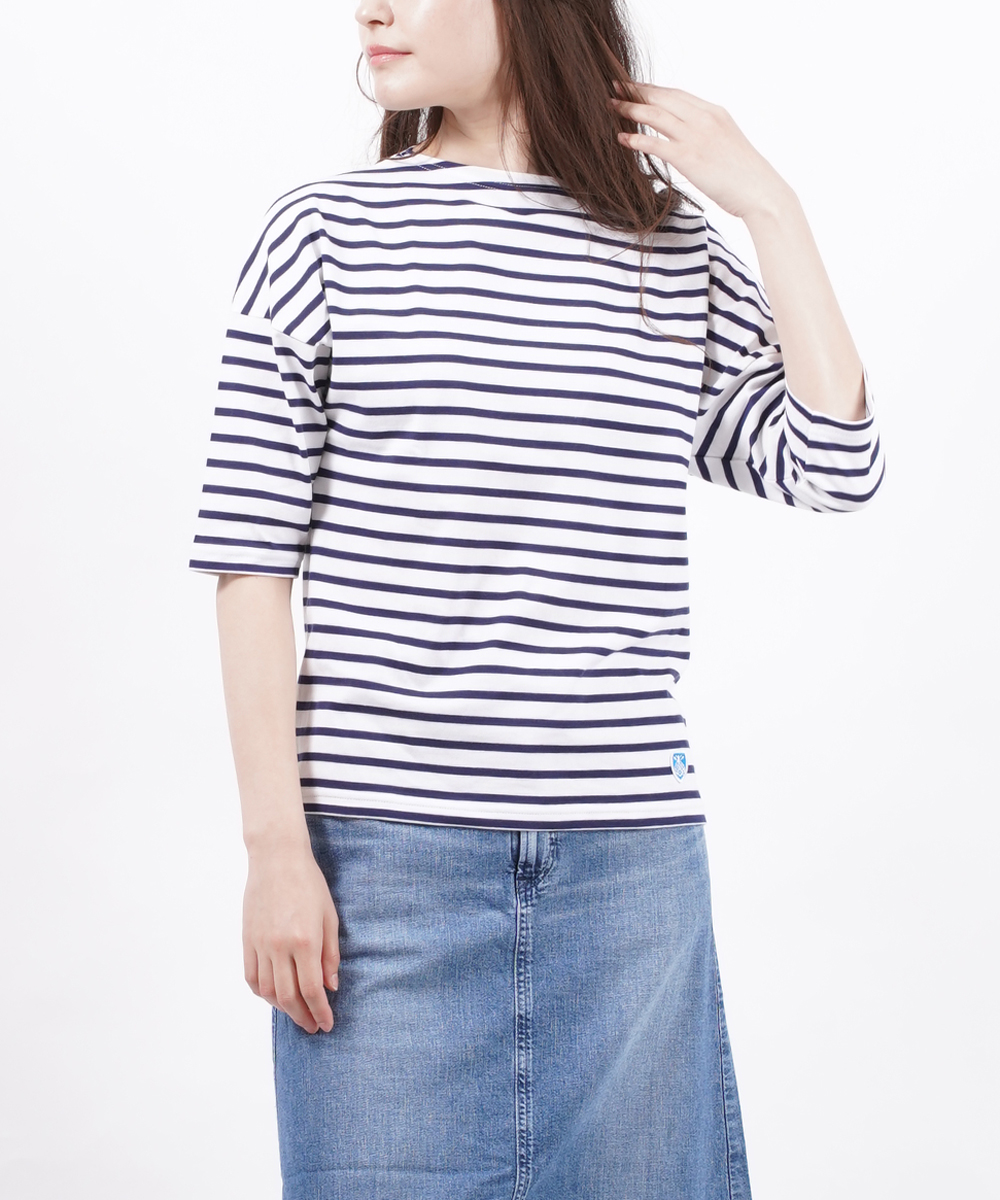 オーチバル・オーシバル ボートネックプルオーバー 5分袖Tシャツ ハーフスリーブカットソー ORCIVAL レディース 国内正規品 ORCIVAL SALE 20%OFF カットソー 半袖 Tシャツ ボートネック