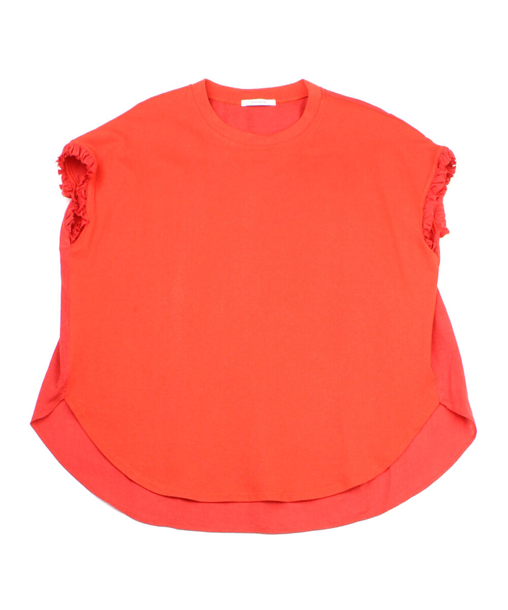 MANON マノン Tシャツ カットフリルコンビ プルオーバー レディース MANON マノン 
