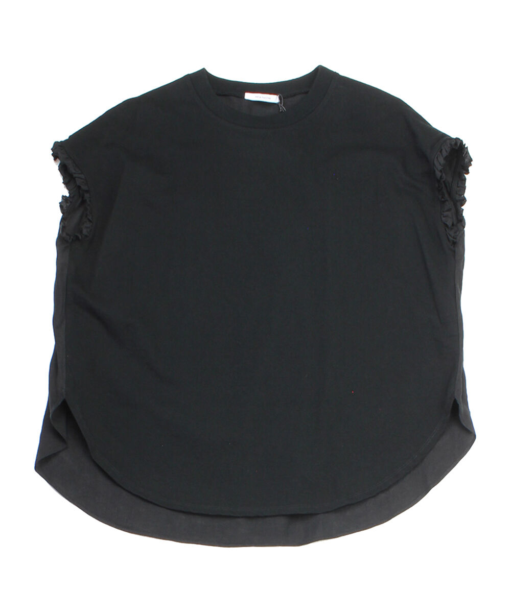 MANON マノン Tシャツ カットフリルコンビ プルオーバー レディース MANON マノン 