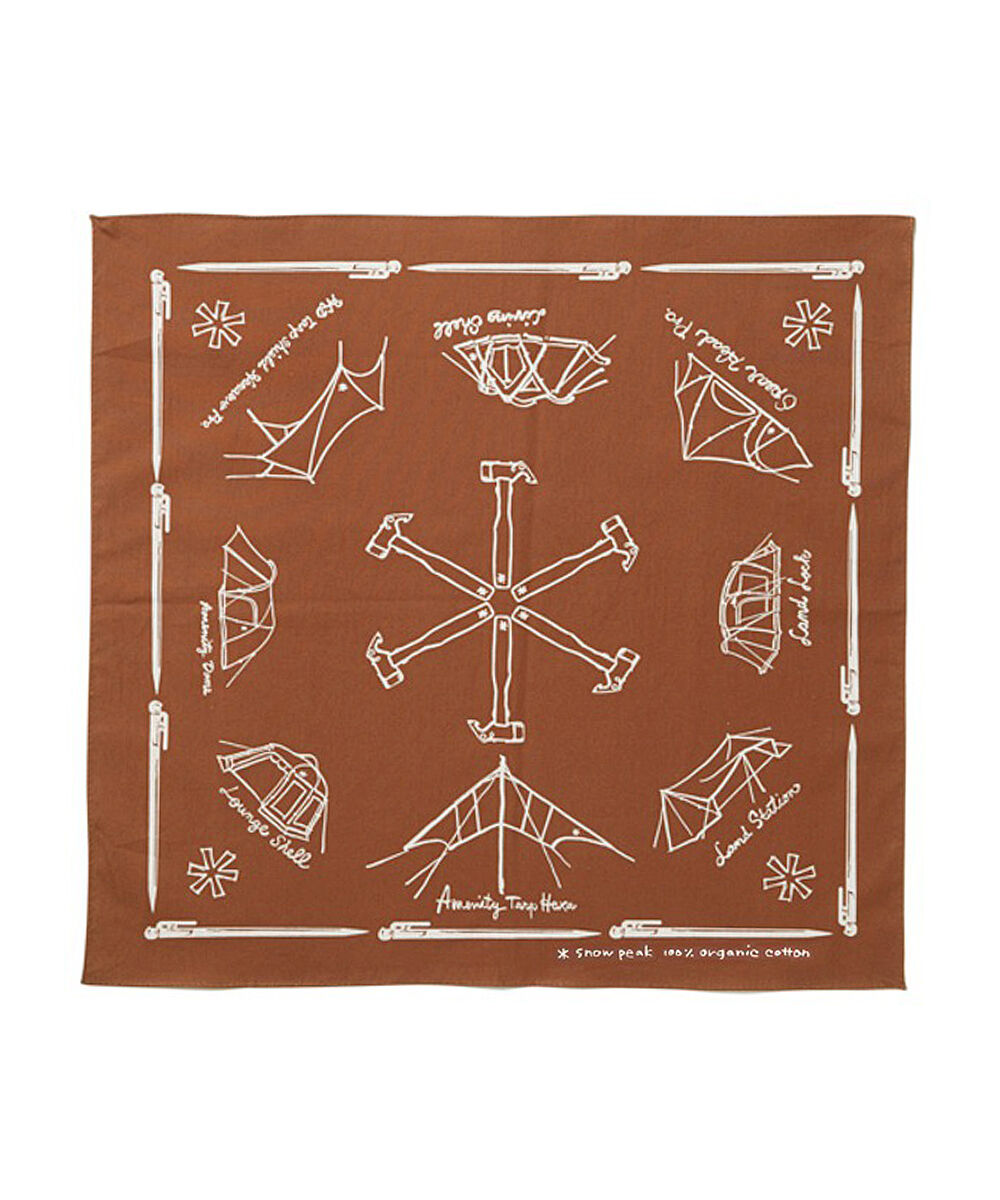 スノーピーク 大判 バンダナ OG Cotton NOASOBI Bandana Snow Peak レディース メンズ 国内正規品 メール便可能1