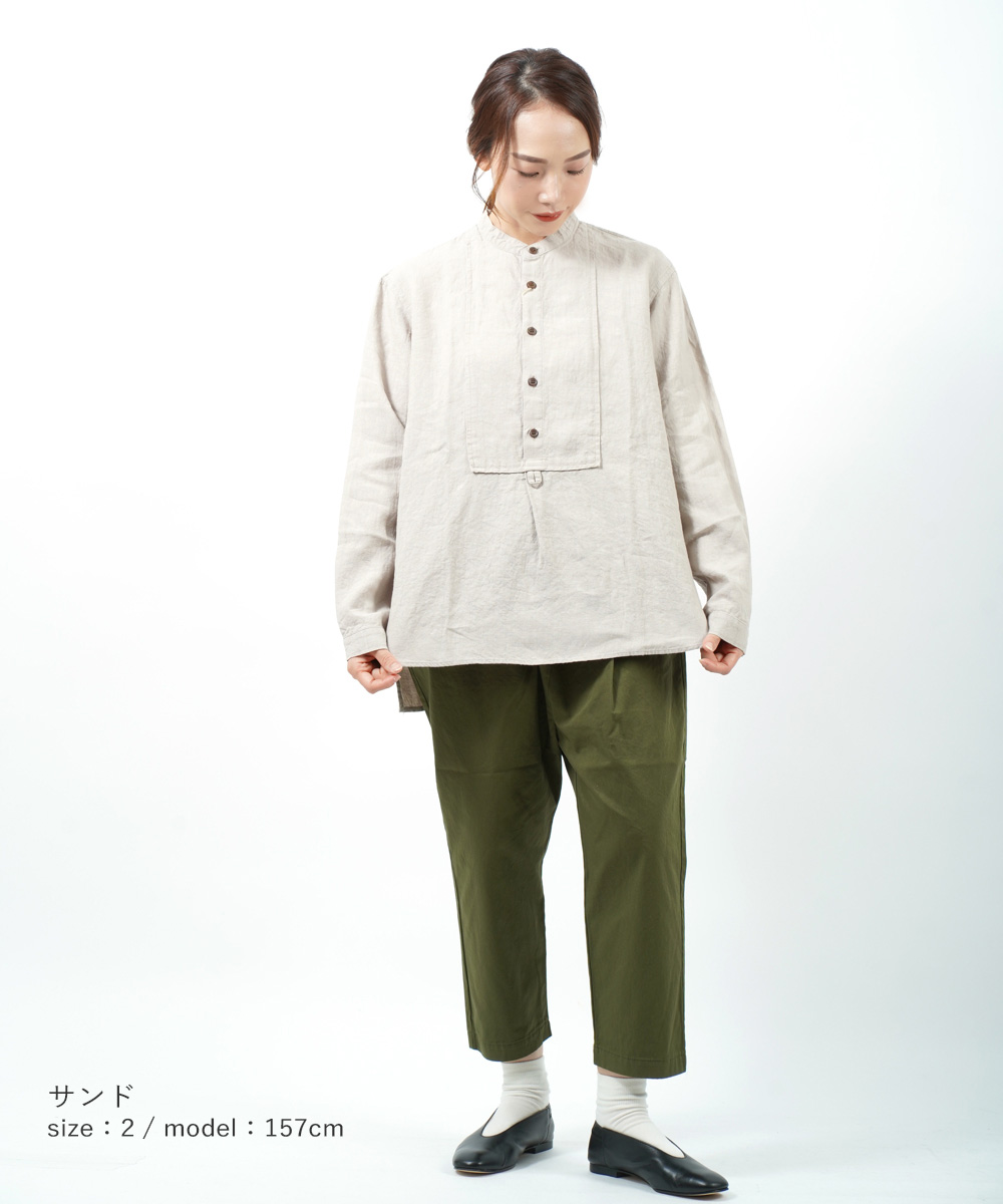 NATURAL LAUNDRY（ナチュラルランドリー） SALE シャツ バンドカラー