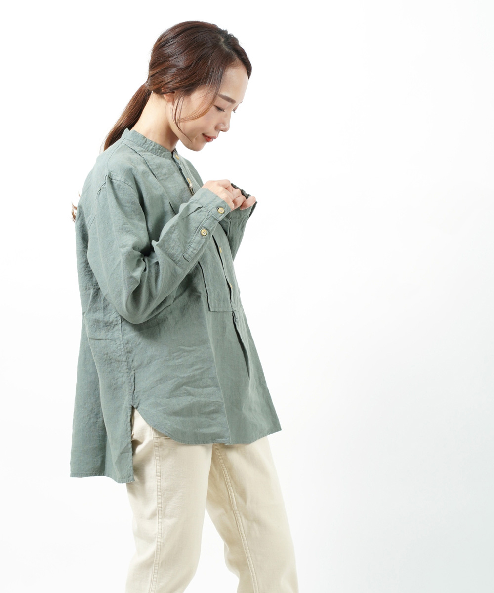 NATURAL LAUNDRY（ナチュラルランドリー） SALE シャツ バンドカラー