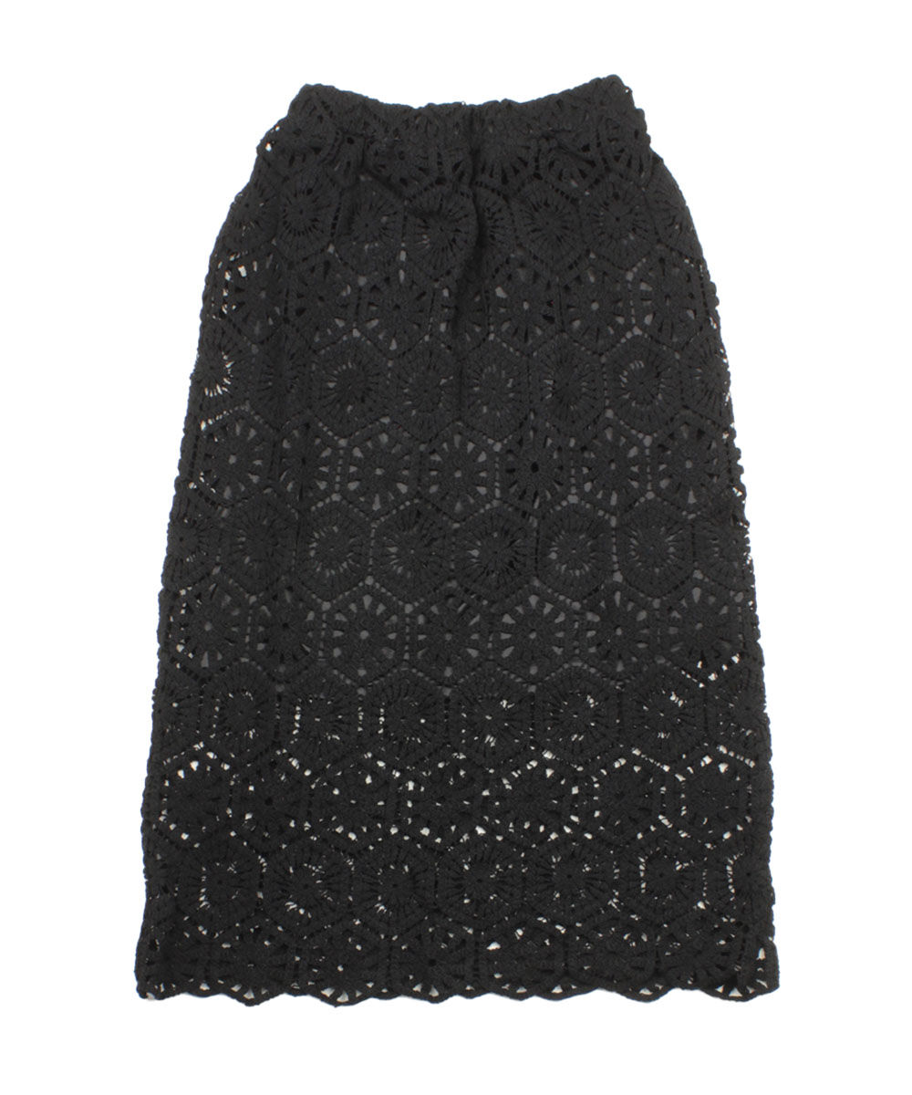 ストックアンドインテリジェンス クロシェレースタイトスカート