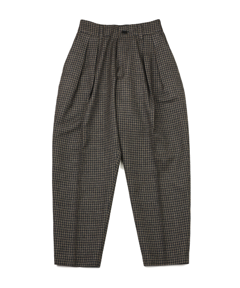 ニコルソンアンドニコルソン チェックウールパンツ