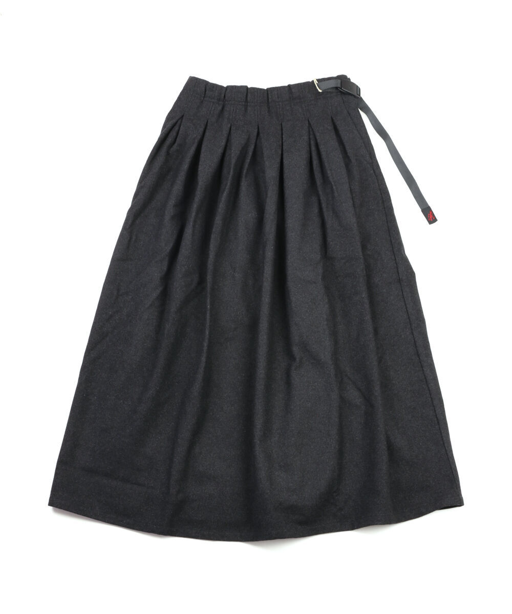 グラミチ フレアスカート ロングスカート WOOL PLATED SKIRT ウール