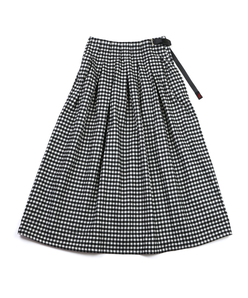 グラミチ フレアスカート ロングスカート WOOL PLATED SKIRT ウール