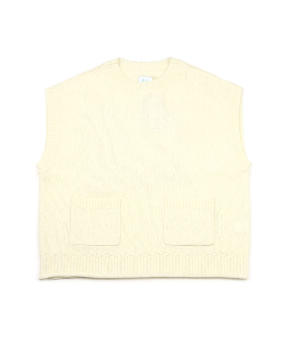 ナチュラルランドリー ニットベスト NATURAL LAUNDRY 2022秋冬新作 レディース 国内正規品 NATURAL LAUNDRY ナチュラルランドリー ラムウールニットベスト
