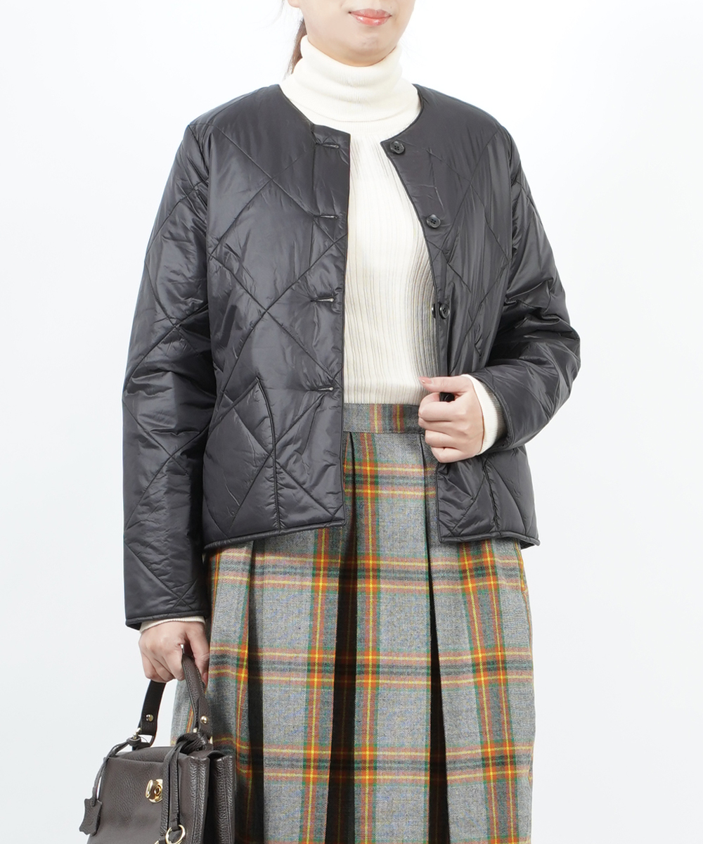 ユティリテ ノーカラージャケット キルティングジャケット utilite