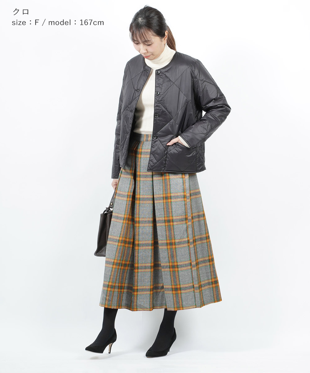 ユティリテ ノーカラージャケット キルティングジャケット utilite  