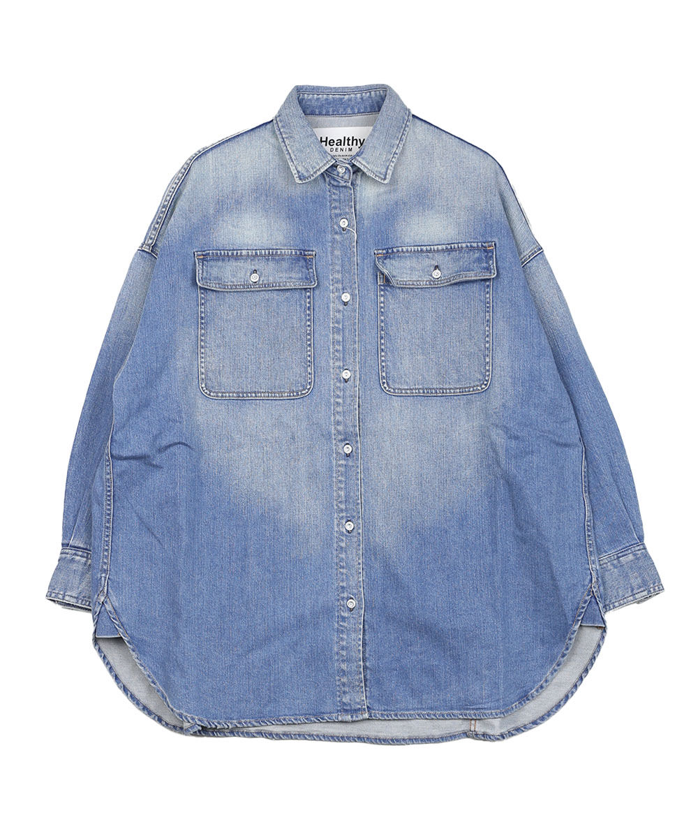 ヘルシーデニム デニムシャツ Almond アーモンド Super Big Shirt 