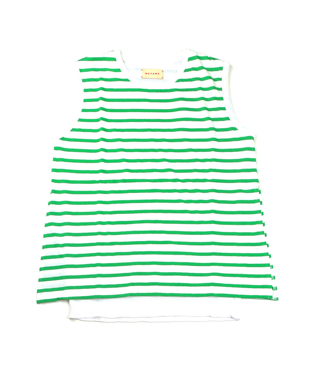 メヤメ ノースリーブ プルオーバー BORDER DOUBLE SLEEVELESS MEYAME レディース 国内正規品｜etre｜02