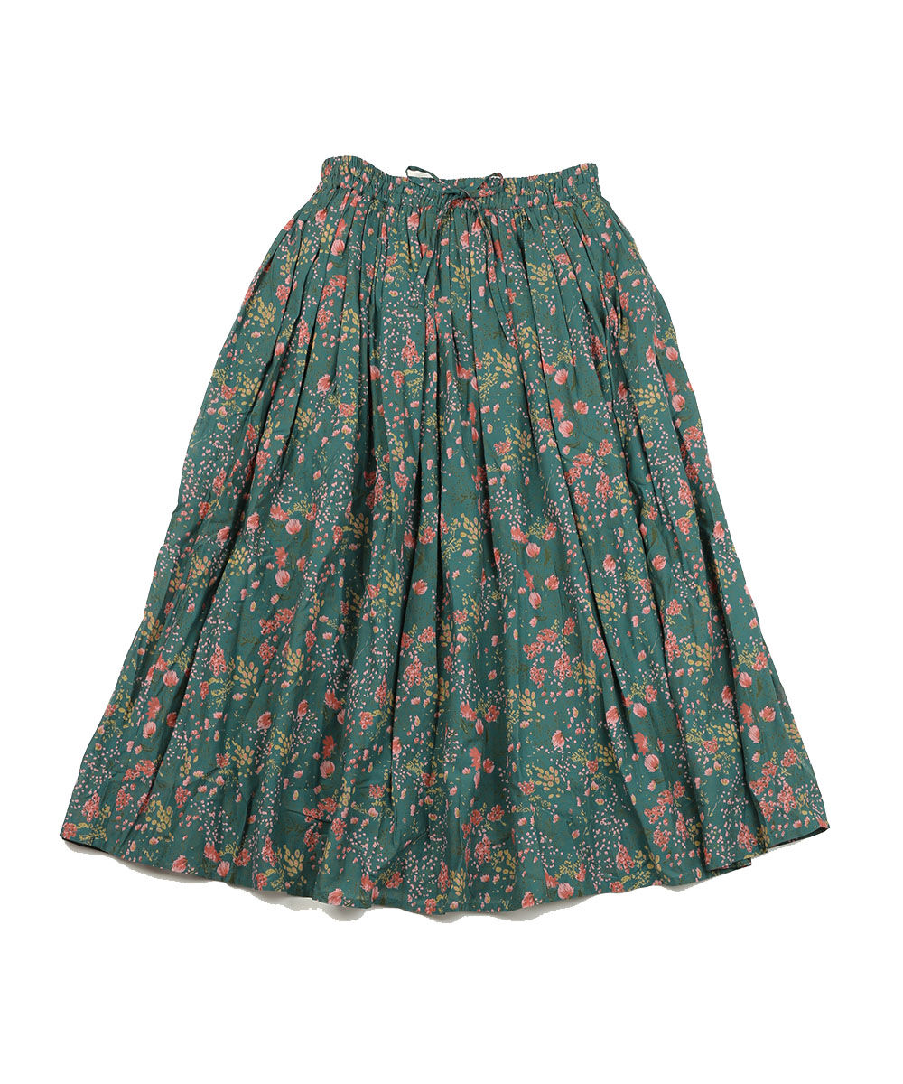 ソイル ギャザースカート 花柄スカート フレアスカート COTTON FLOWER PRINT GATHERED SKIRT SOIL 2023春夏新作 レディース 国内正規品